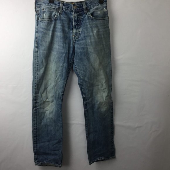 J.Crew 770 Straight Stone Wash Denim Jeans Men's Size 31x32 - Picture 1 of 3